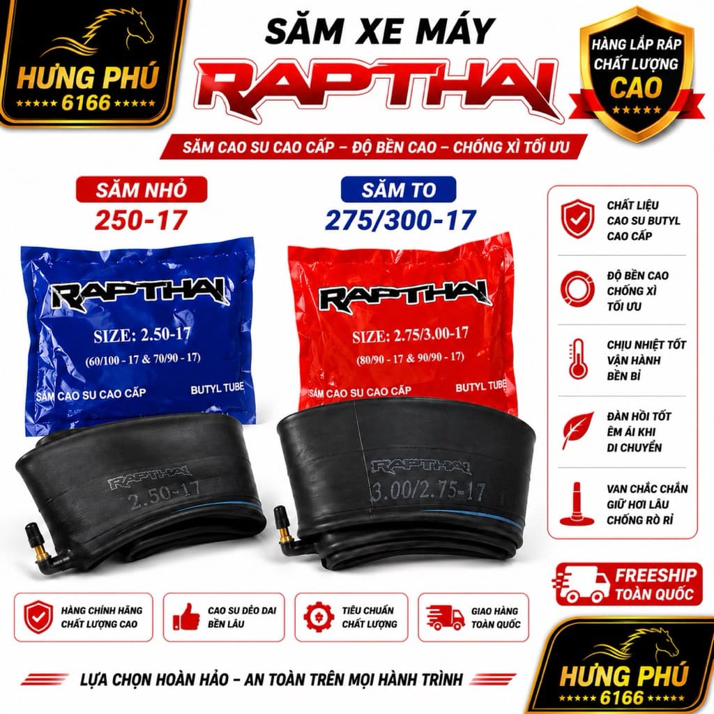 Săm xe máy (ruột rapthai)