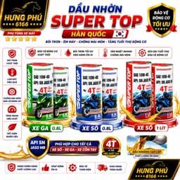 Dầu nhớt super top xe ga xe số 0,8L-1L 1