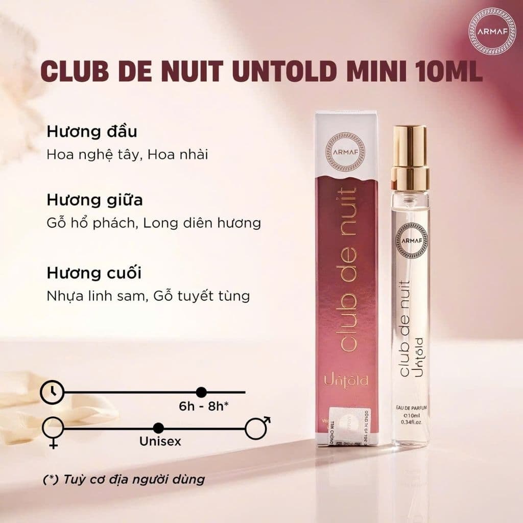 [Minisize] |  Nước hoa Club De Nuit Untold Mini 10ml