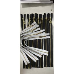 Dây kéo kiểu ĐỒNG XOÀN hkk khóa mở và đóng trắng đen 20cm 50cm 2