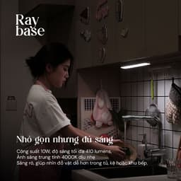 Đèn led thanh không dây gắn nam châm 40cm Velix Ray Base | Tích điện 3000mAh 10W 410 Lumen 3
