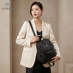 Balo Nữ Da PU Mềm Thích Hợp Đi Học Đi Chơi Hàng Nội Địa Trung ZAMANI BAG Nhập Khẩu B0001 2