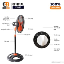 Quạt đứng Senko DCN1803 75W, Quạt cây công nghiệp chính hãng gió mạnh bảo hành 24 tháng 6