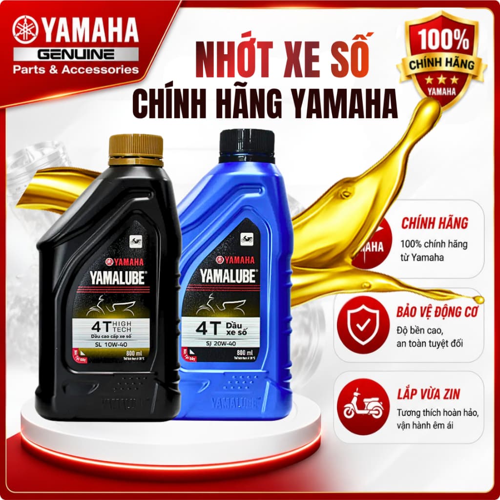 Dầu nhớt xe số - chính hãng Yamaha Sirius, Jupiter, PG1, Futer, Wave, RSX, Số 50 cc...