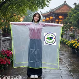 ÁO MƯA CHOÀNG TRONG SUỐT, BO VIỀN PHẢN QUANG 3