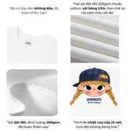 Áo Thun BOXY Local Brand VEQISTU "Chibi Girl " Áo Thun Boxy Form Rộng Unisex  250Gsm 100% Cotton 2