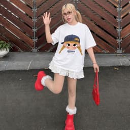 Áo Thun BOXY Local Brand VEQISTU "Chibi Girl " Áo Thun Boxy Form Rộng Unisex  250Gsm 100% Cotton 6
