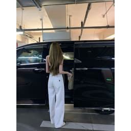 𝑨𝒏𝒏 𝑺𝒕𝒖𝒅𝒊𝒐 [SẴN L]𝐖𝐆𝐖𝐄/ Quần Kaki Suông Trắng Thêu Ngựa 9816, Quần Kaki Nữ Ống Rộng Lưng Cao Chất Mềm Basic 9