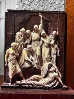 Tượng Công giáo . Chúa Jesus cứu La-za-rô (Lazarus) sống lại. in 3D , cao 26 cm 1