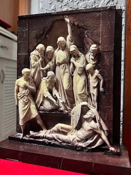 Tượng Công giáo . Chúa Jesus cứu La-za-rô (Lazarus) sống lại. in 3D , cao 26 cm 3