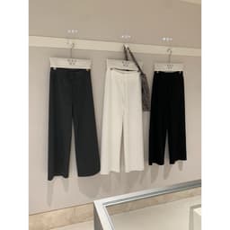 [SẴN] 𝑻𝒉𝒆𝑴𝒂𝒚 x 𝐖𝐆𝐖𝐄/ Quần Nỉ Ống Suông Nữ WG.WE 9337 Chất Mát Ống Rộng Cạp Cao Lưng Thun Dáng Dài Tôn Dáng 2