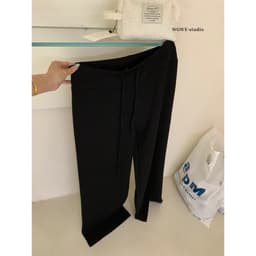 [SẴN] 𝑻𝒉𝒆𝑴𝒂𝒚 x 𝐖𝐆𝐖𝐄/ Quần Nỉ Ống Suông Nữ WG.WE 9337 Chất Mát Ống Rộng Cạp Cao Lưng Thun Dáng Dài Tôn Dáng 4