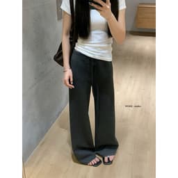 [SẴN] 𝑻𝒉𝒆𝑴𝒂𝒚 x 𝐖𝐆𝐖𝐄/ Quần Nỉ Ống Suông Nữ WG.WE 9337 Chất Mát Ống Rộng Cạp Cao Lưng Thun Dáng Dài Tôn Dáng 9