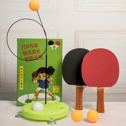 Bộ đồ chơi bóng bàn phản xạ cho bé tự tập trong nhà kèm 2 vợt 3 bóng tập trung vận động 2