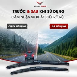 Gạt Mưa Kính Ô Tô Silicon 3 Khúc Chính Hãng Vinal, Cần Gạt Mưa Ô Tô Siêu Sạch Không Gây Tiếng Ồn, Bền Đẹp Dễ Lắp Đặt 4