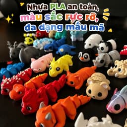 Hộp bất ngờ, 20 mô hình Động Vật In 3D Flexi ngẫu nhiên, cực dễ Thương 2