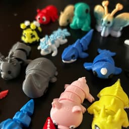 Hộp bất ngờ, 20 mô hình Động Vật In 3D Flexi ngẫu nhiên, cực dễ Thương 6