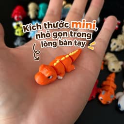 Hộp bất ngờ, 20 mô hình Động Vật In 3D Flexi ngẫu nhiên, cực dễ Thương 3