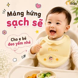 [Misan] - Yếm silicone có máng hứng cổ bo tròn mềm mại Little Dreamers 7