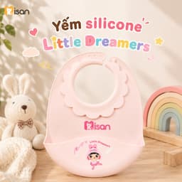 [Misan] - Yếm silicone có máng hứng cổ bo tròn mềm mại Little Dreamers 1