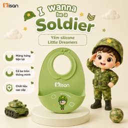 [Misan] - Yếm silicone có máng hứng cổ bo tròn mềm mại Little Dreamers 9