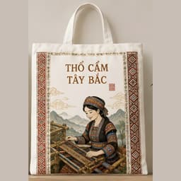 Túi tote có khóa in hình Văn Hóa Nghệ Thuật Việt túi vải canvas đeo vai Nghệ Thuật Việt Nam kích thước 35x40cm tota0318 5