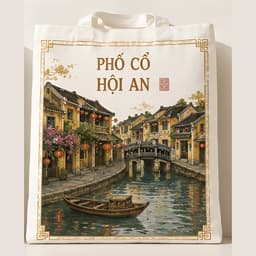 Túi tote có khóa in hình Văn Hóa Nghệ Thuật Việt túi vải canvas đeo vai Nghệ Thuật Việt Nam kích thước 35x40cm tota0318 6