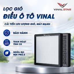 Lọc Gió Điều Hòa Ô Tô VINAL Chính Hãng, Lọc Gió Mùa Đông Phù Hợp Mọi Dòng Xe, Khử Mùi, Chặn Bụi Mịn PM2.5 1