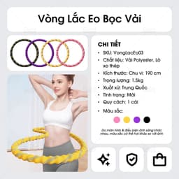 22 [2,5KG] Vòng Lắc Eo Lò Xo Bọc Vải Dệt Kim Mềm – Chất Liệu Thép Cao Cấp 22 3