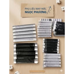 Bịch 5 cuộn chỉ thun trắng hoặc đen may nhún 1
