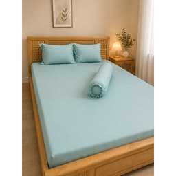 Bộ ga thun lạnh Hàn Quốc 4 món Aniva Home, thiết kế gối ôm khoá kéo, mềm mại, thoáng mát, sang trọng 6