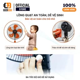 Quạt lửng senko LTS1633 5 cánh,thân sắt công xuất 60w 3 cấp gió bảo hành chính hãng 24 tháng 5
