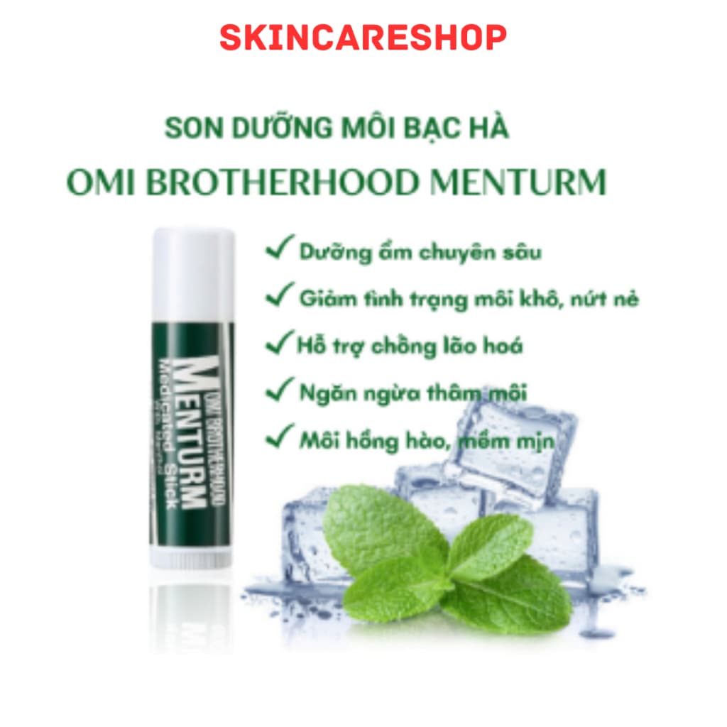 Son Dưỡng Omi Brotherhood Menturm Medicated Stick With Menthol