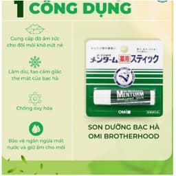 Son Dưỡng Omi Brotherhood Menturm Medicated Stick With Menthol 5