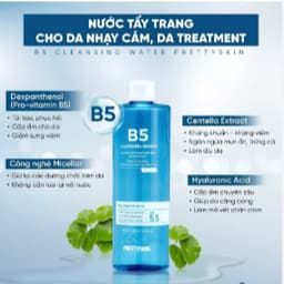 Nước Tẩy Trang Phục Hồi Cho Da Nhạy Cảm Pretty Skin B5 Cleansing Water 500ml 4