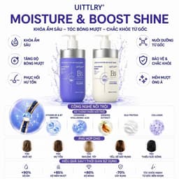 Cặp Gội & Xả Dưỡng Ẩm Phục Hồi Cho Tóc Khô Xơ B5 Clinic Hair Moisture & Boost Shine UITTLRY 500mlx2 2
