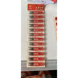 Vĩ 12 cây kéo bấm chỉ, cắt chỉ cán nhựa siêu bén màu đỏ lưỡi đen to nhỏ 3