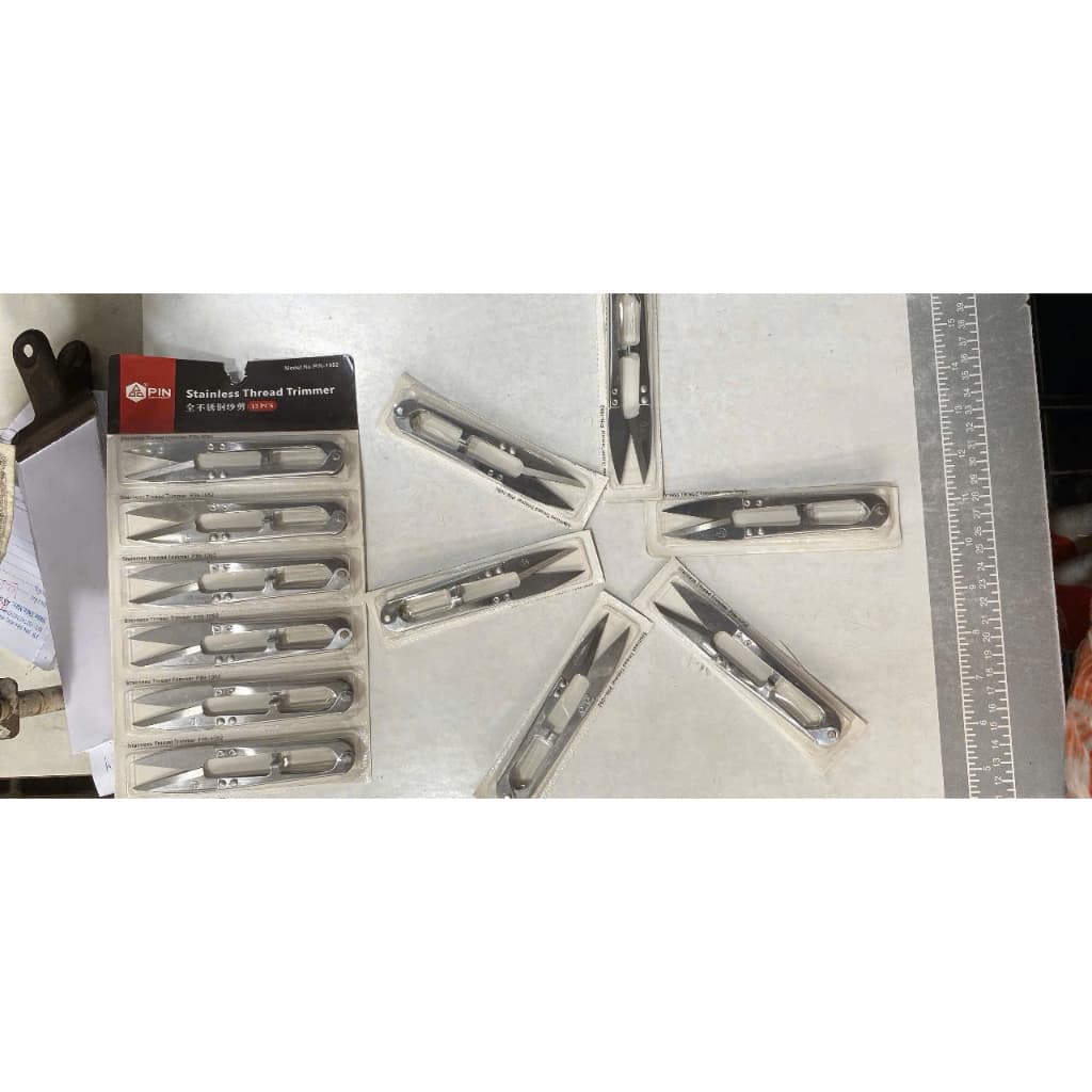 5,10 cái KÉO CẮT CHỈ BẤM CHỈ THỪA CHẤT LIỆU Inox xịn 100% hãng PIN, kéo sắc, mặt cắt mịn đẹp