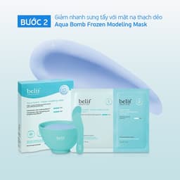 Set Mặt Nạ Thạch Dẻo Làm Mát Da Belif Aqua Bomb Frozen Modeling Mask Hàn Quốc Dịu Da Cấp Ẩm Hộp 4 Lần Đắp 2