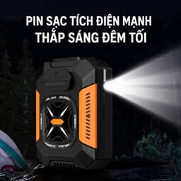 Quạt Đeo Thắt Lưng Tích Điện, Quạt Đeo Hông Pin Sạc Công Suất Lớn pin 5000 ( giao màu ngẫu nhiên) 8