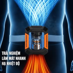 Quạt Đeo Thắt Lưng Tích Điện, Quạt Đeo Hông Pin Sạc Công Suất Lớn pin 5000 ( giao màu ngẫu nhiên) 3