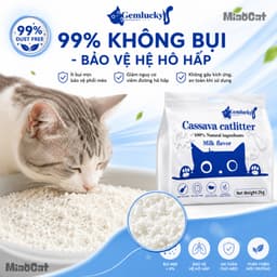[Mua 3 Có Giá Sỉ] Cát Sắn Vệ Sinh Mèo Gemlucky 2kg Sợi Hữu Cơ Vón Cục Thấm Hút Kiểm Soát Mùi 4