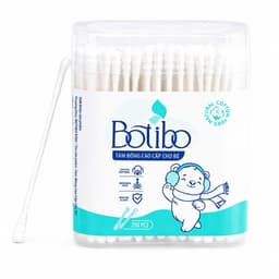 Combo Vệ Sinh Bé Yêu - 2 Khăn Khô Đa Năng + Rơ Lưỡi Cho Bé + Tăm Bông 200 Que Botibo kids 6