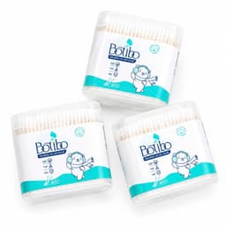 [Combo 3 rơ lưỡi + 1  tăm botibo 400] Hộp 30 Rơ lưỡi que gạc lưỡi cao cấp Botibokids lõi giấy an toàn cho bé 6
