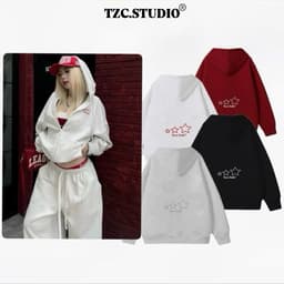 Áo khoác hoodie Zip nam nữ TZC 3Star vải nỉ ép 2d, nỉ bông form dáng unisex 1