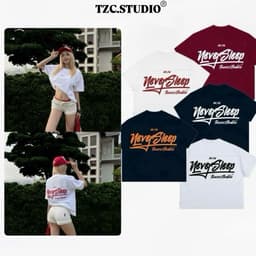 Áo thun form boxy nam nữ in nổi TeezoStudio NeverSleep chất liệu cotton phong cách unisex 1