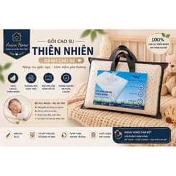 Gối Cao Su Thiên Nhiên Trẻ Em Aniva Home 27x44cm / 30x50cm – Thoáng Khí, Kháng Khuẩn, Đàn Hồi Cao 4