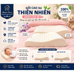 Gối Cao Su Thiên Nhiên Trẻ Em Aniva Home 27x44cm / 30x50cm – Thoáng Khí, Kháng Khuẩn, Đàn Hồi Cao 2