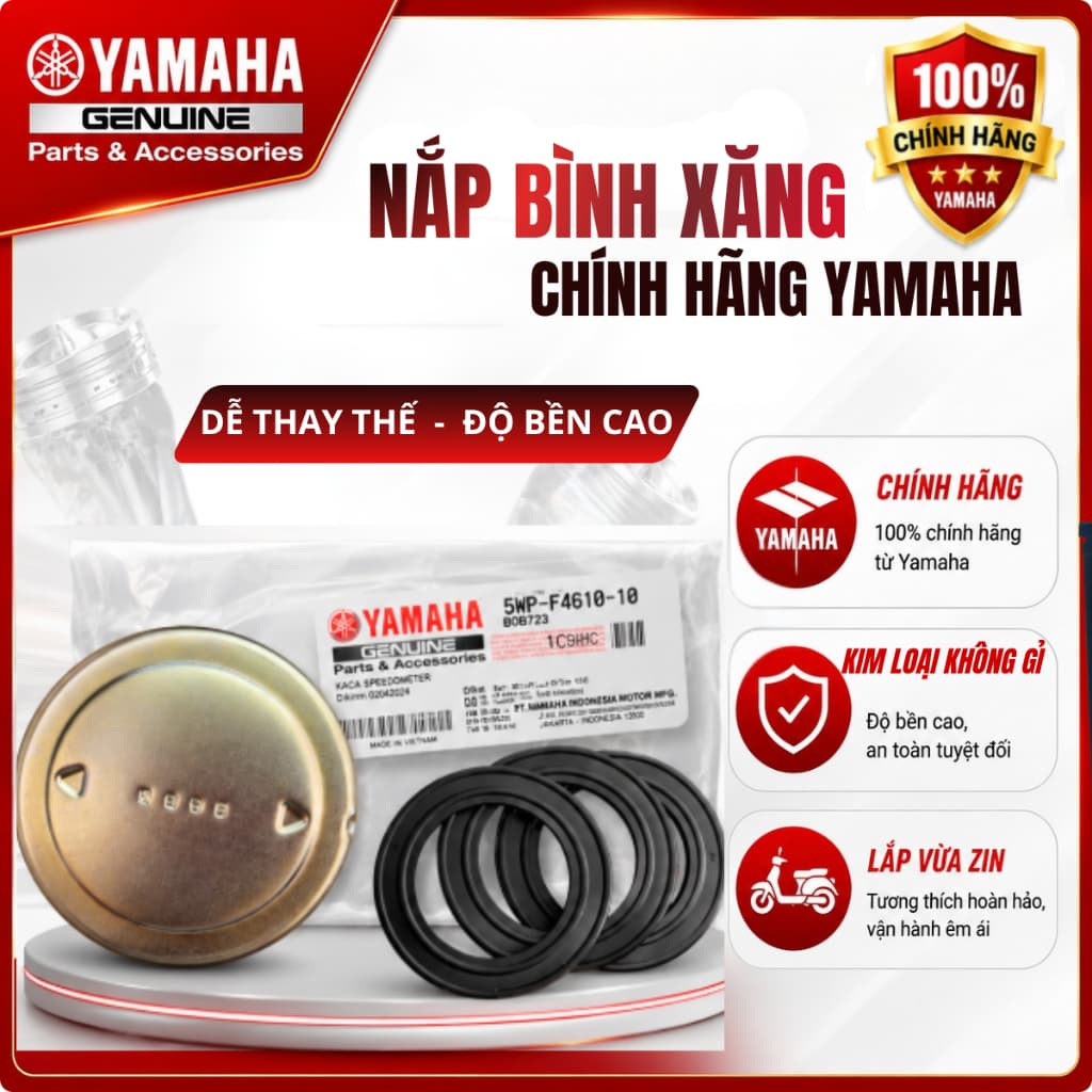 Nắp bình xăng chính hãng Yamaha, nắp xăng, nắp nhiên liệu