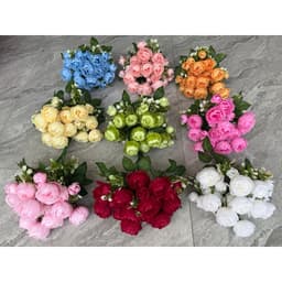 Combo 5 Cụm Trà - Cụm Hồng Trà cắm bó hoa, cắm bình hoa trang trí nhà cửa siêu đep 1